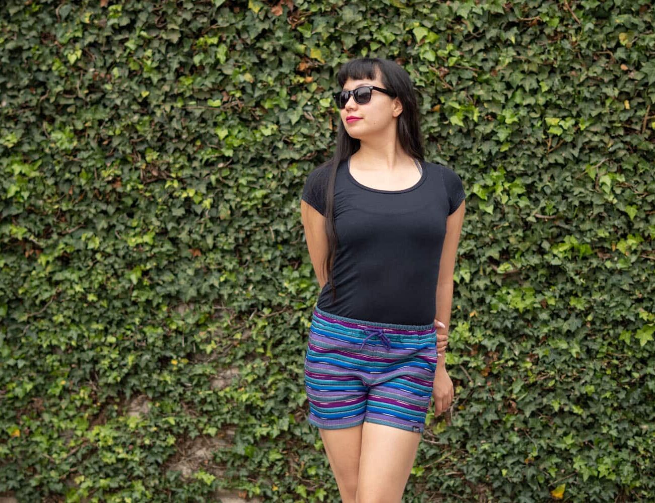 artisan-made handwoven shorts