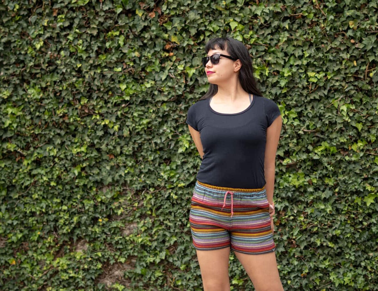 colorful handmade travel shorts