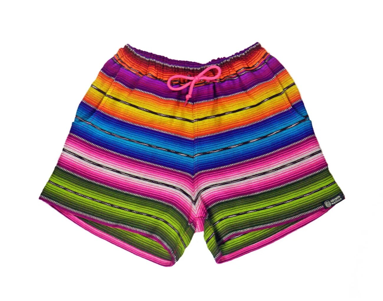 pride-inspired handwoven shorts