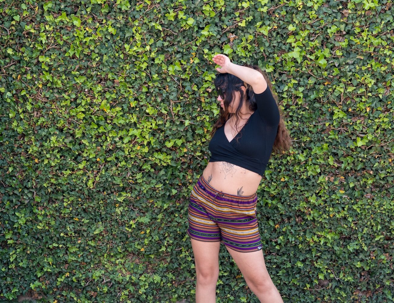 colorful artisan travel shorts