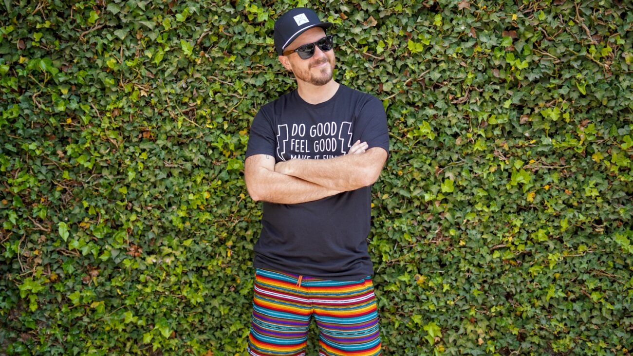 vibrant handwoven shorts