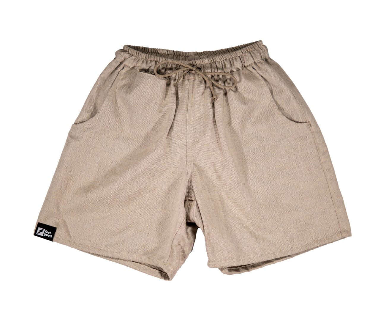 earth-tone handwoven shorts