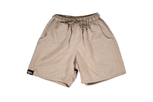 earth-tone handwoven shorts