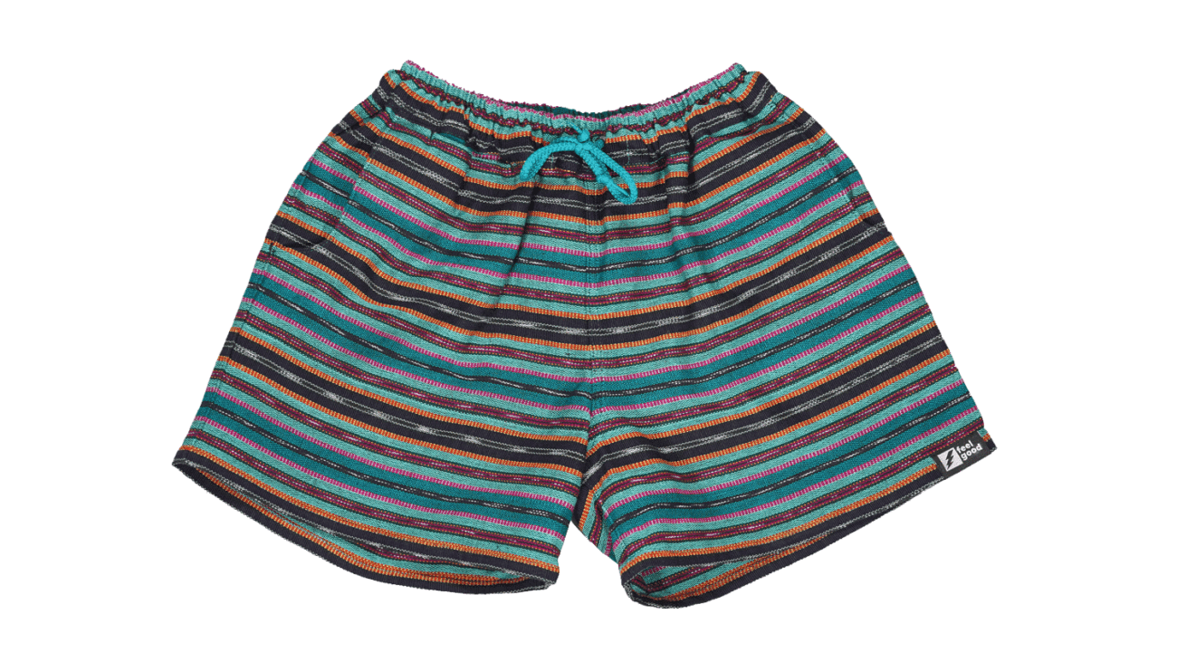 colorful handwoven shorts