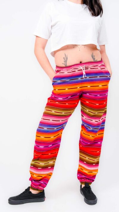 handwoven rainbow pants
